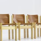 Vintage Ibisco Cognac Leren Eetkamerstoelen, Set Van 6 thumbnail 5