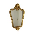 Franse Bladgoud Vergulde Barok Stijl Spiegel Kuifspiegel Sixties 66cm thumbnail 9