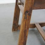 Mooie Antieke Spaanse Salon/ Bijzettafel Van Vruchtbomen Hout Met Originele Handgesmede Nagels thumbnail 13