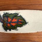 Ceramic Tray With Leaf Decor By Jan Van Erp 1960S thumbnail 8