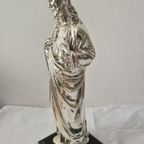 Italian Jesus Christ Sculpture Silver Plated Argenti 725 Heart Of Sacred thumbnail 11