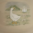 Mooie Vintage Ovale Schaal 32x21x3 Met Groene Rand thumbnail 3