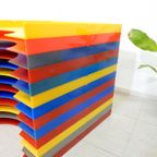 Retro Vintage Lp Rek Kast Platenkast Jaren70 Tico Audiografh thumbnail 3