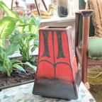 Fat Lava Fatlava Germany Vaas Vaasje Rood Bruin Vintage thumbnail 9