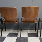 Set Of 4 Wilkhahn Wood Chairs 1960S Stackable thumbnail 7