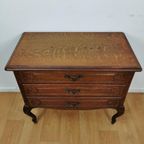 Vintage Queen Ann Ladekastje Ladekast, Commode Dressoir 010 thumbnail 5