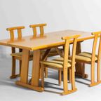 Symmetrische Postmoderne Italiaanse Eetkamerstoelen In Beuk, 1980 thumbnail 8