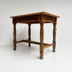 Brocante Bruinkleurige Eettafel, 1970’s thumbnail 6