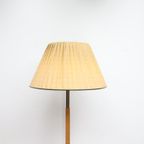 Vintage Vloerlamp Jaren 50 Notenhout Messing thumbnail 4