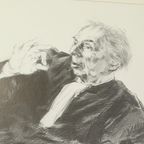 Grote Houtskool Tekening Pleitende Advocaat Kunst Driesschaert 1974 thumbnail 14