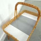 Rotan Dienblad Op Poten Met Grijs Formica thumbnail 4