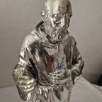 Italian Padre Pio Sculpture Silver Plated Argenti 925 Rare thumbnail 10