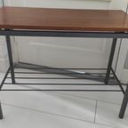 Vintage Tafel Hout Metaal Pastoe thumbnail 5