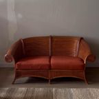 Rotan Bamboe Loungeset Bank Fauteuils Design Vintage thumbnail 16