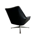 Vintage Zwarte Fauteuil. / Stoel / Eenzit Met Stervoet thumbnail 6