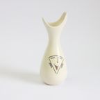 Organic 1950S Shaped White Ceramic Base By Flora Pottery thumbnail 7