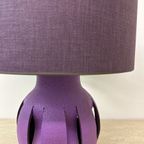 Purple Ceramic Table Lamp , 1970S thumbnail 7