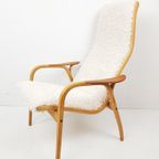 Vintage Swedese Lamino Yngve Ekström Fauteuil Teddy Pluche thumbnail 7