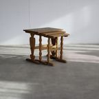 Vintage Nesting Tables | Bijzettafels | Sidetables | Eiken thumbnail 7