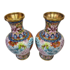 Vintage Set Cloisonné Vazen thumbnail 4