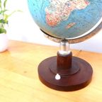Retro Vintage Wereldbol Globe Lamp Tafellamp Klein Glas thumbnail 2