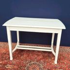 Vintage Witte Eiken Tafel, Eettafel, Dinnertable, Bureau thumbnail 2