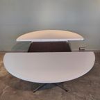 Vintage Eettafel Pastoe Witte Uitschuifbare Tafel Ovaal thumbnail 15
