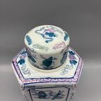 Chinees Pastel Porselein Gemberpot Theebus 60's thumbnail 3