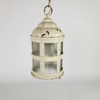 Lantaarn - Hanglamp - Glas - Metaal - Koper - Amsterdamse School - 1950'S thumbnail 3