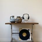 Houten Trolley Mer Rvs Details En Lectuur Gedeelte Onderin thumbnail 2