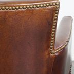 Geweldige Set Van 2 Cognac Kleurige Rundleren Ralph Lauren Design Eetkamerstoelen thumbnail 8