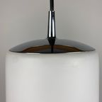 Enorme Zeldzame Hanglamp Van Mat WIT Glas Van Peill En Putzler Xl 1960 thumbnail 8