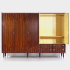 Grote Vintage 5-deurs Mid Century Design Kledingkast, 1960s thumbnail 5