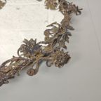 Vintage Messing Spiegel Met Bloemen thumbnail 3