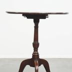Leuke Antieke Engelse Ronde Wijn/ Tilt Top Table/ Bijzettafel Uit De 19e Eeuw Met Een Rond Blad thumbnail 2