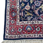 Handgeknoopt Perzisch Kashan Vloerkleed 195X290Cm - Vintage Wol Tapijt - Donkerblauw Rood - Relving thumbnail 6