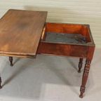 Vintage Antieke Uitschuifbare Tafel, Karttafel thumbnail 5