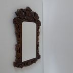 * Antieke Spiegel Houtsnijwerk Spiegel Vintage thumbnail 3