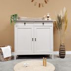 Franse Vintage Commode In Off White thumbnail 2