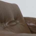 Søren Nissen And Ebbe Gehl Vintage Armchair In Brown Leather thumbnail 8