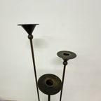 Set Of 3 Bronze Memphis Style Candle Holders , 1980S thumbnail 8