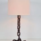 Brutalist Tafellamp Sculptuur Kettinglamp France ’70 Vintage thumbnail 10