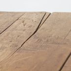 Karaktervolle, Prachtige En Praktische Vierkante Antieke Eettafel Gemaakt Van Iepenhout thumbnail 16