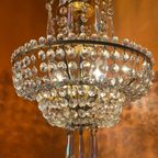 Murano Opaliserende Kristal Pegels Hanglamp Kroonluchter Kristal Vintage thumbnail 16