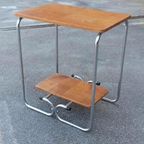 Vintage Bauhaus Art Deco Bijzettafel Sidetable Nachtkastje thumbnail 5