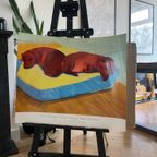 David Hockney, Dog Paintings 38 Salts Mill 1995. thumbnail 5
