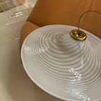 1980 Witte Swirling Murano Glass Hanglamp thumbnail 8