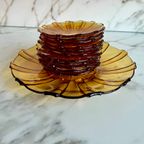 Glazen Gebald-Set Art-Deco Amber Kleurig: Josef Inwald thumbnail 6