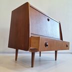 Small Danish Bar Cabinet In Teak Veneer thumbnail 10