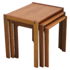 Set Of 3 Nesting Tables 'frankenau' Bijzettafel Tafeltjes Vintage thumbnail 6